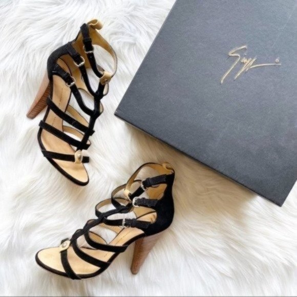 Giuseppe Zanotti Suede Strappy Gladiator Sandals - Picture 1 of 11